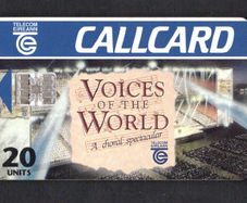 1995 Ireland 20 unit Voices of the World - choral spectacular (Schlumberger SC7) Call Card Used. Telecom Eireann card number 1092.