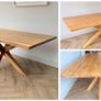 Rustic Oak 2m Dining Table & Matching Bench, Excellent Condition. Image 2