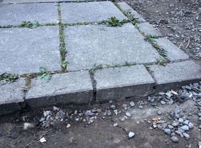 Garden flagstones, edging and bricks