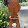 Solid Walnut Sgabello Hall Chair - 1840-1850 (must see) Image 8