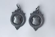 Two Vintage Solid Silver Fob Medals By Herbert Bushell &amp; Son, 1953