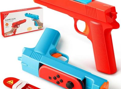 2PCS Joycon Handle Game Gun Shape Handgrip for Nintendo Switch 2 JoyCon Controller Shooting Gunstock Sense Grip Game Accessories