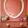 SELL OR SWAP vintage wooden rustic heart/mirror/drawers Image 2