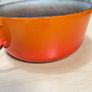 Le Creuset Cast Round Iron Casserole Dutch Pot & Lid 22cm Size D Volcanic Orange Image 7