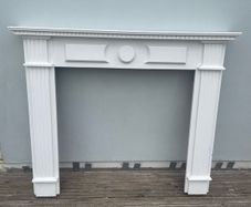 timber fireplace