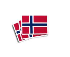 Norway Norwegian Flag Glossy Sticker 2-Pack