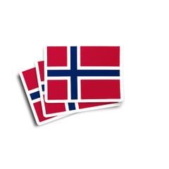 Norway Norwegian Flag Glossy Sticker 2-Pack
