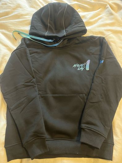 new black fur lined hoodie small