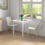 Kitchen dining table square table, modern design, 75 cm x 75 cm x 76 cm, White Image 2