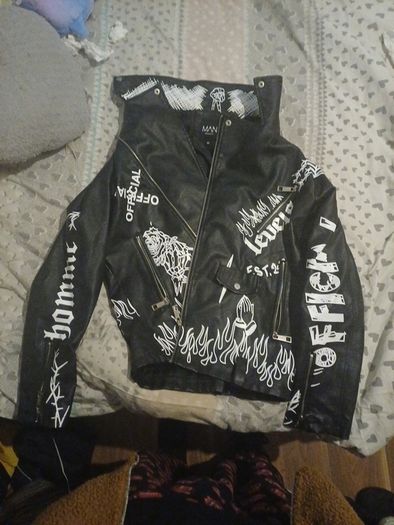 punk rock leather jacket male/female