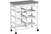 kitchen Rolling Trolly with Stainless Steel Top