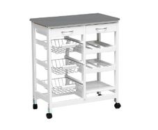 kitchen Rolling Trolly with Stainless Steel Top