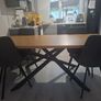Stunning 2m Dining Set & 4 Swivel Chairs Image 2