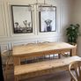 Dining table with chairs and bench Image 2