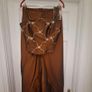 Occasion Dress Debs Wedding Bridesmaid Two Piece Bodice & Skirt Chocolate Bronze - Size 10/12 Image 10