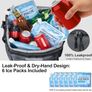 Leakproof Insulated Soft Rolling Cooler Bag with Stable All Terrain Cart and Handle Collapsible for Camping Beach Fishing Picnic with 6 Ice Cold Pack Image 4