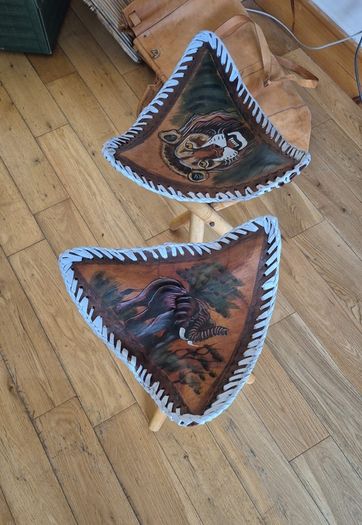 African stools x 2