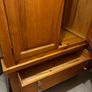 wardrobe with double hanging rails. 2 bottom drawers, 58cms deep and 106cms wide at the widest part. Image 3