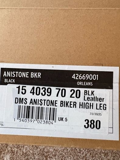 Ladies Dr Marten Knee High Anistone Biker UK5