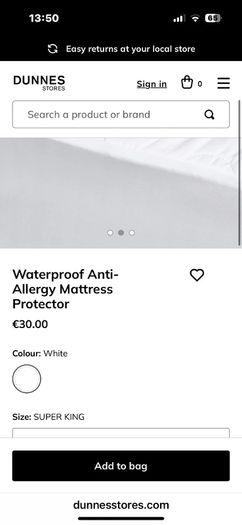 New SuperKing Waterproof Mattress Protector