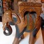 Vintage hardwood elephant plant stand Image 6