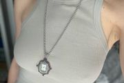 Vintage Sterling Silver Watch pendant on chain