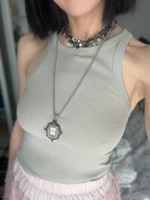 Vintage Sterling Silver Watch pendant on chain