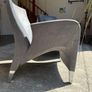 Pair of Designer Oaken Suede Lounge Chairs Ideal Image 2