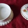 Crown Fine Bone China Gold Gilt Floral Spray Jewelry Trinket Box / Dish With Lid Made In England Image 5