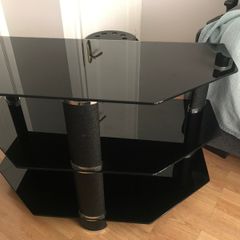 Tv unit black shelves
