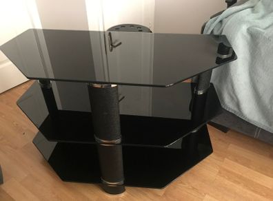 Tv unit black shelves