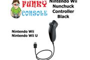 Nintendo Wii Nunchuck Wired Controller Remote Nunchuk Wii U Console Black
