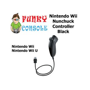 Nintendo Wii Nunchuck Wired Controller Remote Nunchuk Wii U Console Black