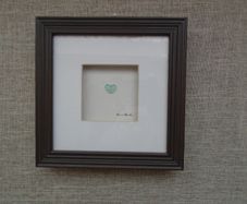 Wall art, Home decor, Sea glass picture, Shadow box pictureValentine's Day gift