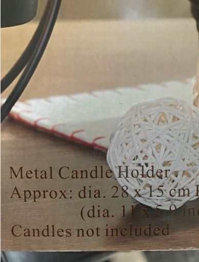 New in Box Metal 6 Candle Holder