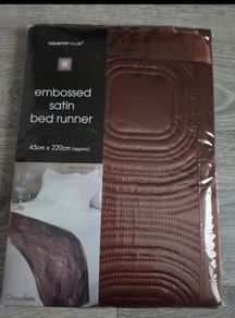 Embossed Satin Bed Runner