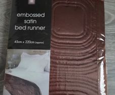 Embossed Satin Bed Runner