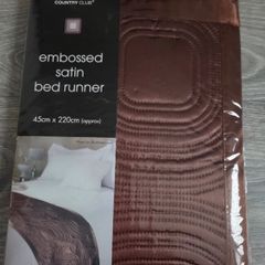 Embossed Satin Bed Runner