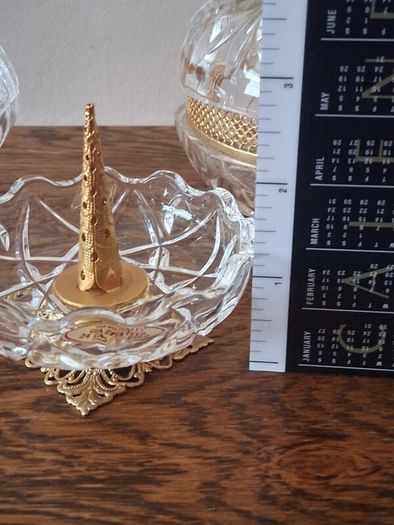 Vintage Killarney Irish Crystal Trinket/Vanity Set