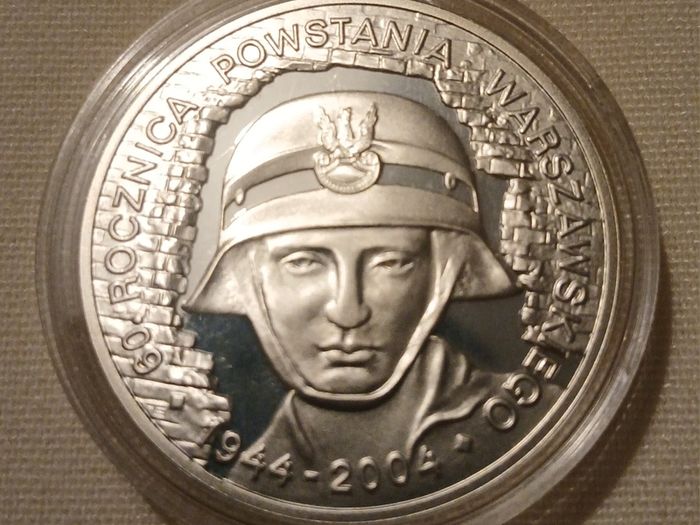Silver coin Warsaw Uprising
