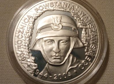 Silver coin Warsaw Uprising