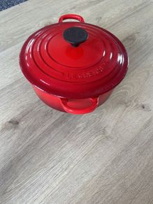 Vintage Le Cruset Red Casserole Pot