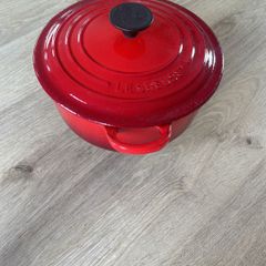 Vintage Le Cruset Red Casserole Pot