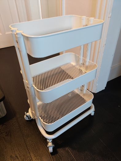 RASKOG white trolley 28x38x61 cm