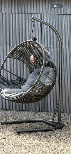 Stunning large swing chair with waterproof handmade cushion