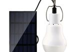 Solar Panel 15W 130LM USB Rechargeable Led Lamp Portable Bulb Light Camping Camper Van