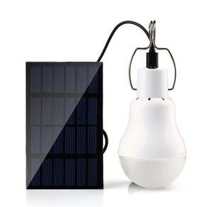 Solar Panel 15W 130LM USB Rechargeable Led Lamp Portable Bulb Light Camping Camper Van