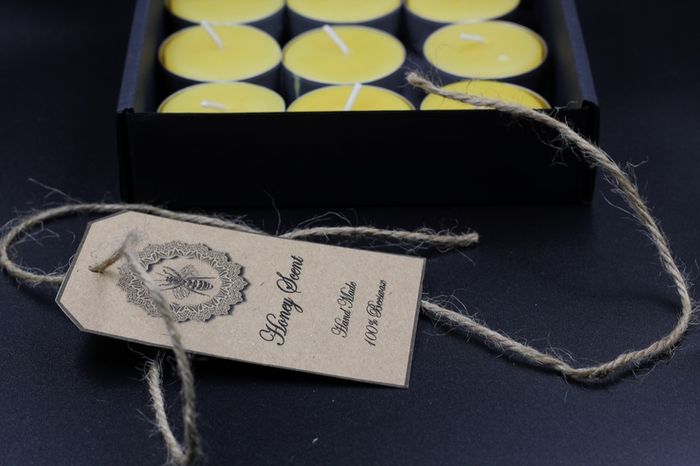 Pure beeswax tea light candles