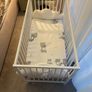 Baby cot bed with matress, leak proof and sheets, Baby Elegance 120 x 60cm, white Image 3