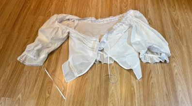 Vintage Style Lace Cotton Blouse Undergarment Picnic at Hanging Rock Edwardian L 40  12